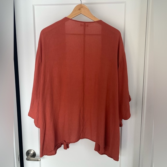Coral Lace Cutout Lightweight Cardigan - Picture 4 of 4